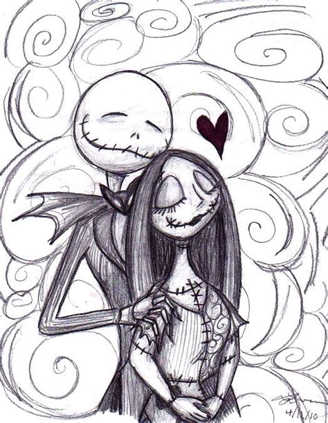 How To Draw Jack And Sally From The Nightmare Before Christmas Really