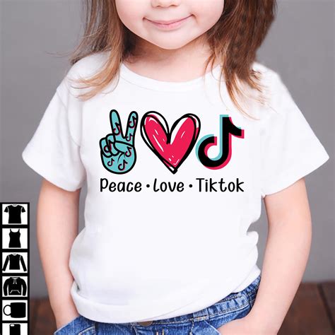 Tik Tok Kids Shirt Tik Tok Tshirt Peace Love Tiktok Tik Tok Etsy