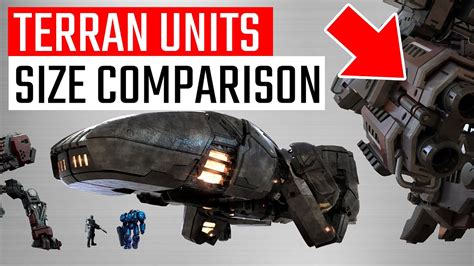 Starcraft 2 Terran Units Size Comparison Youtube