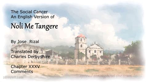 Noli Me Tangere Chapter 35 Comments English Translation Audiobook