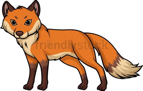 Wild Fox Cartoon Clipart Vector Friendlystock