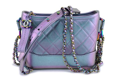 Chanel Iridescent Purple Small Gabrielle Hobo Bag