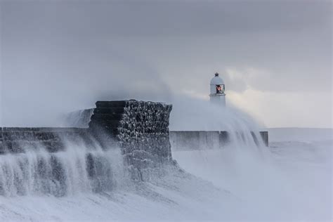 Stormy Morning At Porthcawl Lighthouse Welsh Coast Photo Etsy