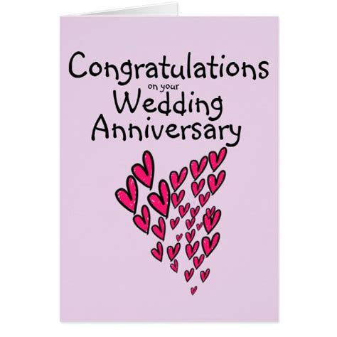 Congratulations On Your Wedding Anniversary Card Zazzle