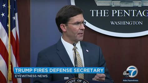 Trump Fires Secretary Of Defense Mark Esper After Less Than 2 Years