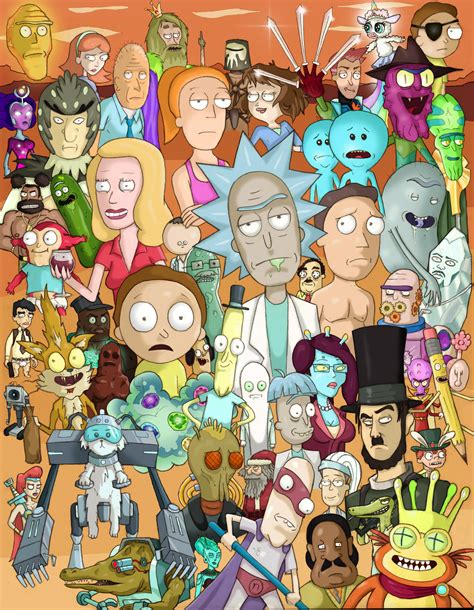 Dark horse comics is publishing the rick and morty character guide to help contextualize the many members of the show's multiverse and den of the guide is written by rick and morty producer/writer albro lundy and will creatively present and keep track of all the denizens of rick and morty's universe. Here's a poster I made of a bunch of Rick and Morty ...