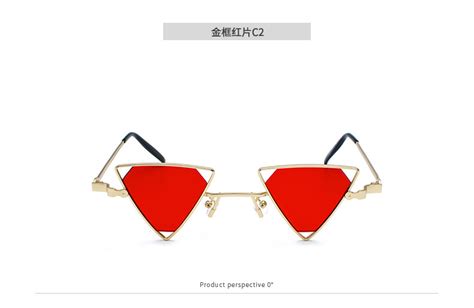2020 890 Fashion Triangle Sunglasses Women Punk Wind Vintage Metal Frame Personality Eyewear