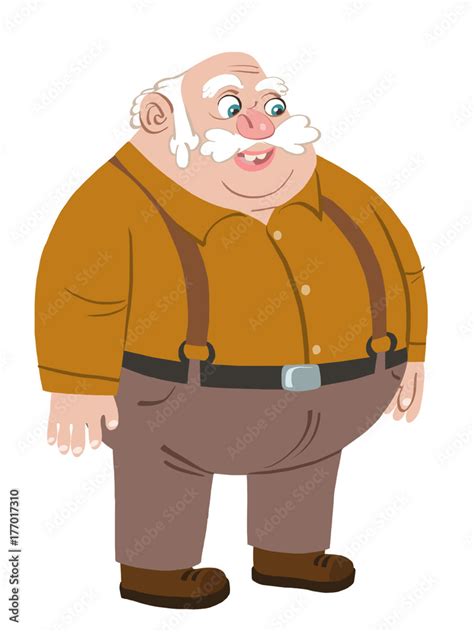 Fat Old Man Stock Illustration Adobe Stock