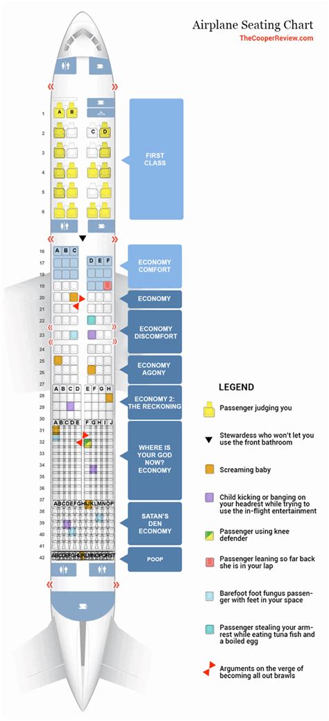 E W Aircraft Seating Chart