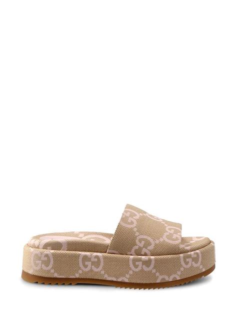 Gucci Monogrammed Platform Sandals Lyst