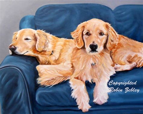 Golden Retriever Dog Oil Painting Portrait Painted By Artist Etsy 日本