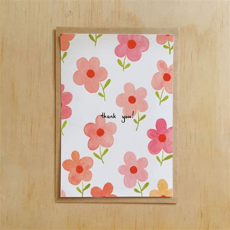 Thank You Greeting Card Etsy