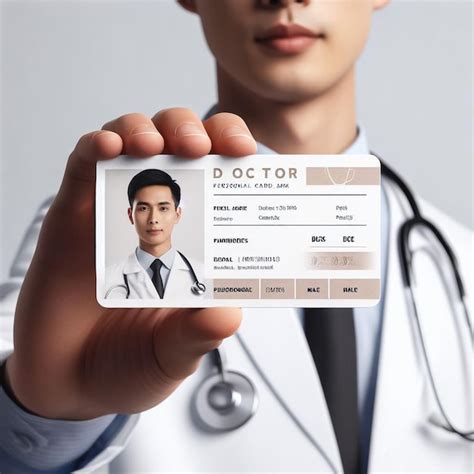 Premium Ai Image Doctor Id Card Medical Identity Badge Design Template