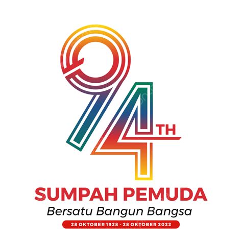 Logo Sumpah Pemuda 2022 Bersatu Bangun Bangsa Png Logo Resmi Sumpah