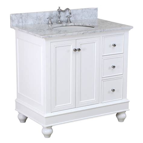 19*24*30 inch (l×w× h) , side cabinet dimensions: Bella 36-inch Vanity (Carrara/White) | White vanity ...