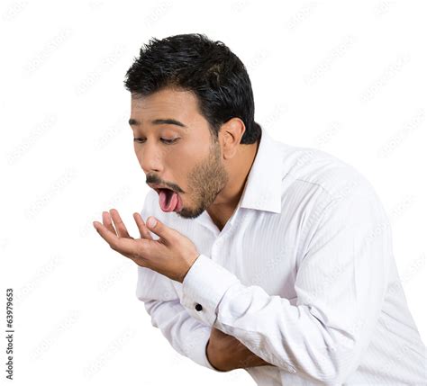 Puking Sick Man About To Vomit Throw Up Stock Photo Adobe Stock