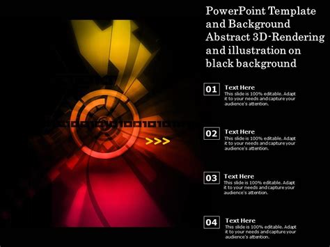 Powerpoint Template Abstract 3d Rendering And Illustration On Black