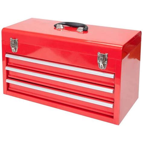 Big Red 1043 In W Portable 3 Drawer Steel Tool Box With Metal Latch