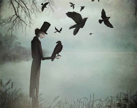 The Magician And His Crows Art Print 3 Different Sizes Etsy
