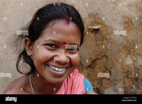 Indian Village Woman Laughing Stock Photo Alamy