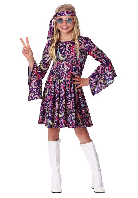 Girls Woodstock Hippie Costume