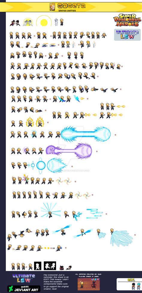 Xeno Gogeta Ulsw Sprite Sheet By Ulswsprites On Deviantart