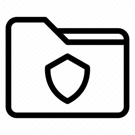 Document File Folder Protection Security Shield Icon