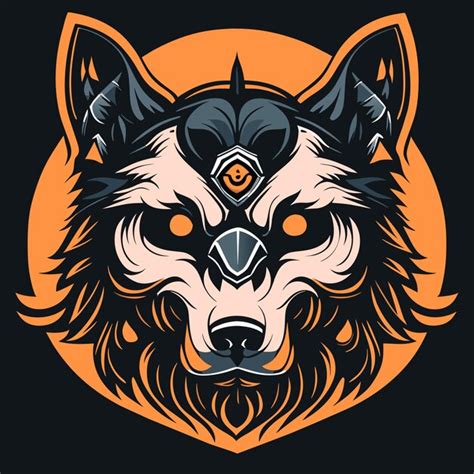 Premium Vector Retro Wolf Skull Vector Illustration Vintage Concept