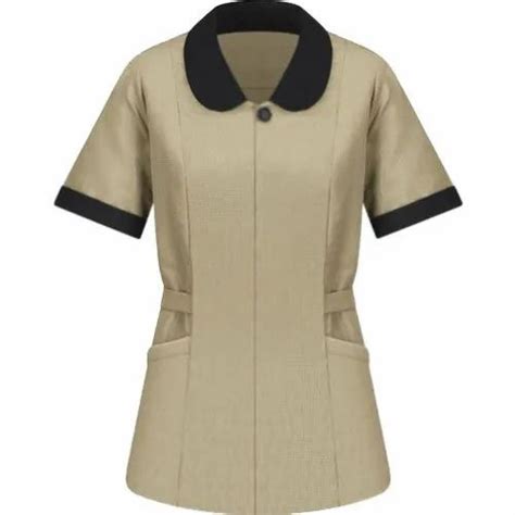 Black And Brown Polyester Ladies Housekeeping Uniform For Hotel Staff