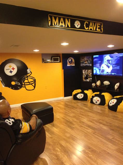 Ultimate Fan Cave For Fsu And Steelers Fans