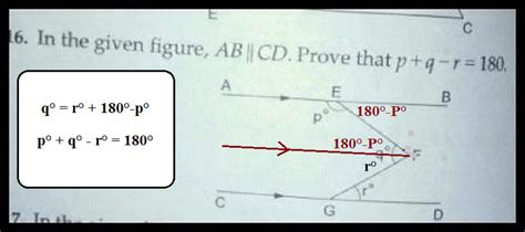 prove this question q 6 in the given figure ab∥cd prove that p q r maths lines and