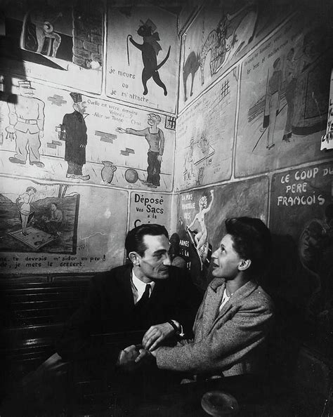 Unident French Couple At Cafe Tango Du Photograph By Gjon Mili Paris Artwork Paris Art Gjon