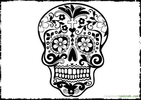 Coloring Sheets Day Dead Sugar Skulls Pages 15896