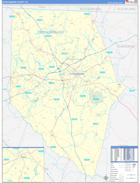 Maps Of Spartanburg County South Carolina