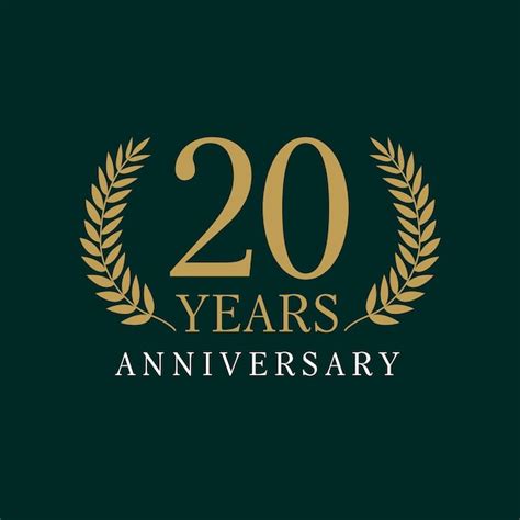 Premium Vector 20 Years Old Luxurious Logo 20 Th Anniversary Vector