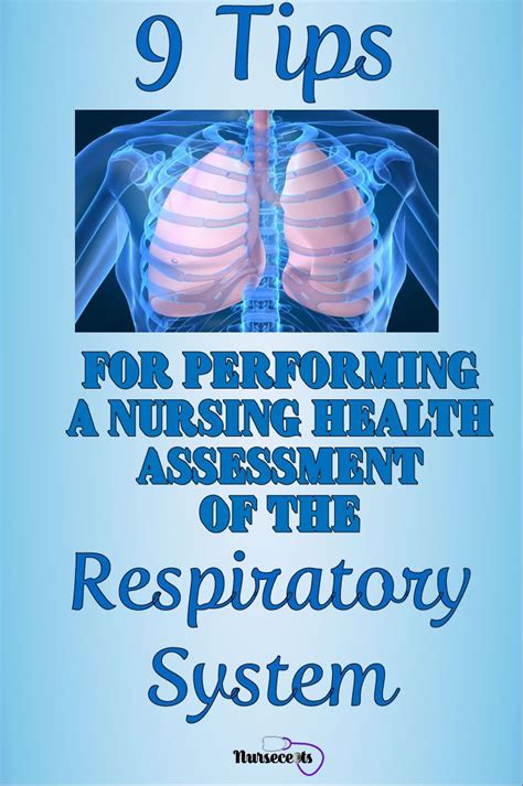 Nursing Health Assessment Of The Respiratory System Health Assessment
