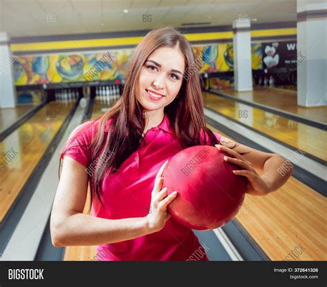 Beautiful Girl Bowling Image Photo Free Trial Bigstock