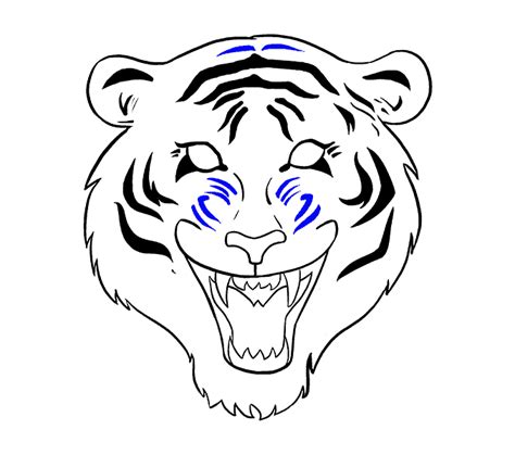 How to draw a tiger for kids. How to Draw a Tiger Face in a Few Easy Steps | Easy ...