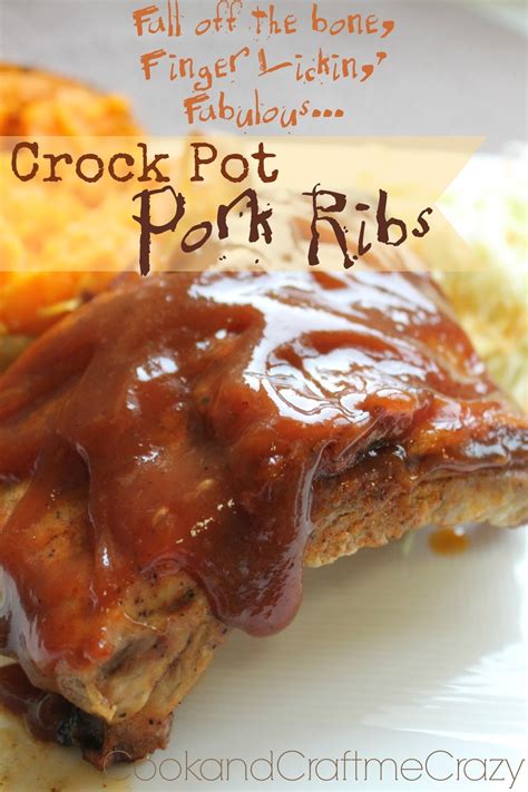 I will have to get the ingredients i need to make some this weekend. Cook and Craft Me Crazy: Crock Pot Pork Ribs