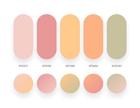 Pink Orange Green Color Schemes And Gradient Palettes Color Palette