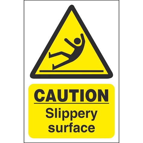 slippery surface warning safety signs stickers safety