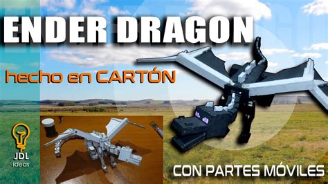 🐲 Como Hacer Un Ender Dragon De Cartón Con Partes MÓviles Minecraft