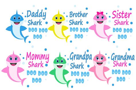 Free 50 Baby Shark For Cricut Png Svg Png Eps Dxf File