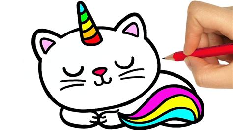 How To Draw A Unicorn Cat Step By Step Easy Youtube All In One Photos