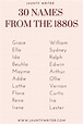 Thirty Female and Thirty Male names from the 1880s. | Last names for ...