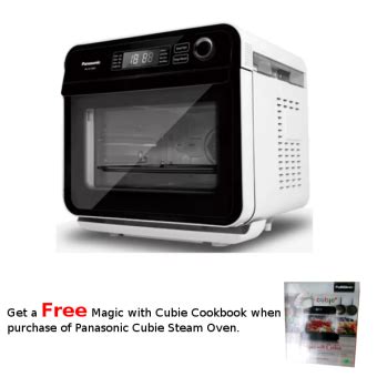 Increased cooking space (45% larger cooking area)*1. Panasonic Cubie Steam Convection Oven NU-SC100W (White ...