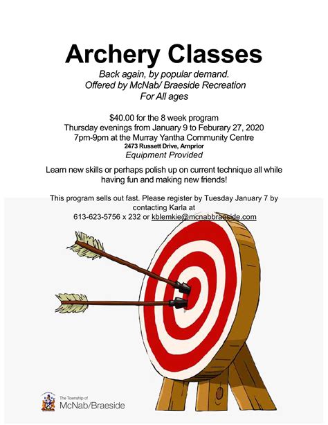 Archery Class The Township Of Mcnabbraeside