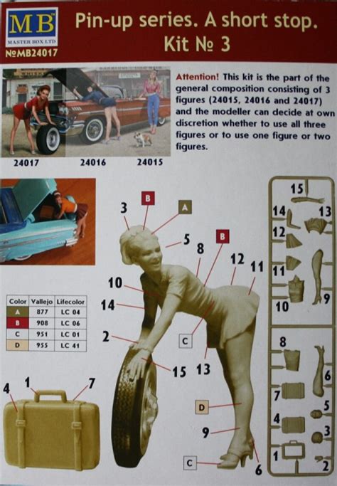 Master Box 24017 Pin Up Series Kit №3 A Short Stop Scale Plastic Model