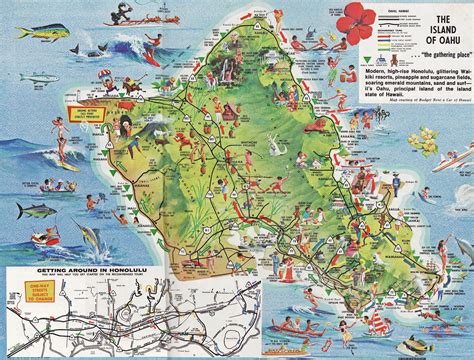 Oahu Map Tourist Map Oahu Hawaii Map
