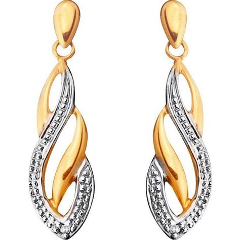 Buy Revere 9ct Gold Diamond Accent Flame Drop Earrings Limited Stock Jewellery And Watches Argos